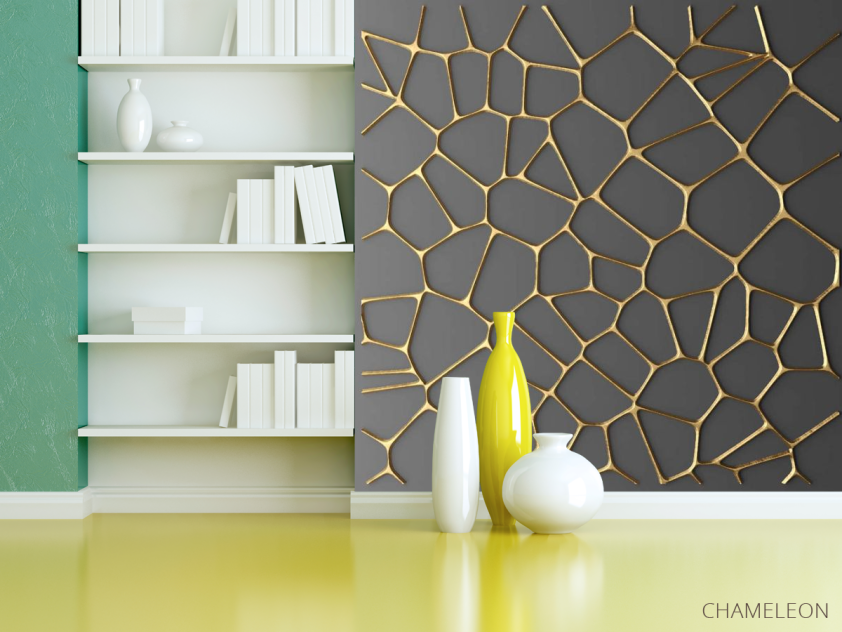 Фотошпалери 3Д золотий візерунок - 3