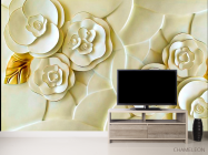 Фотообои Керамические цветы цвета слоновой кости - 2