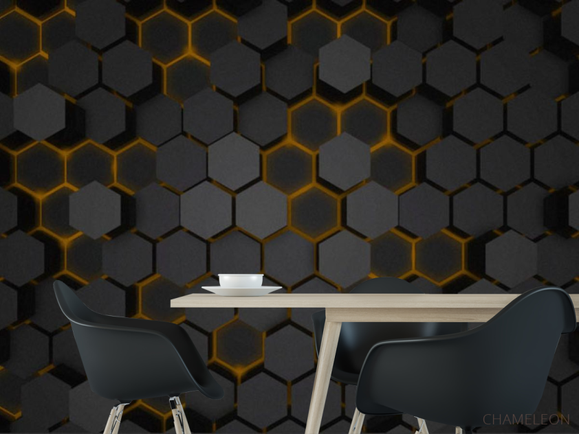 Фотошпалери шестикутники 3д - 1