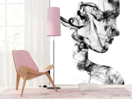 Фотошпалери силует з диму 3д - 4