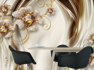 Фотошпалери Золоті брошки 3д - 1