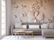 Фотообои Барельефный цветок - 3