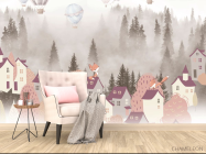 Фотообои Домики на лесной опушке - 4