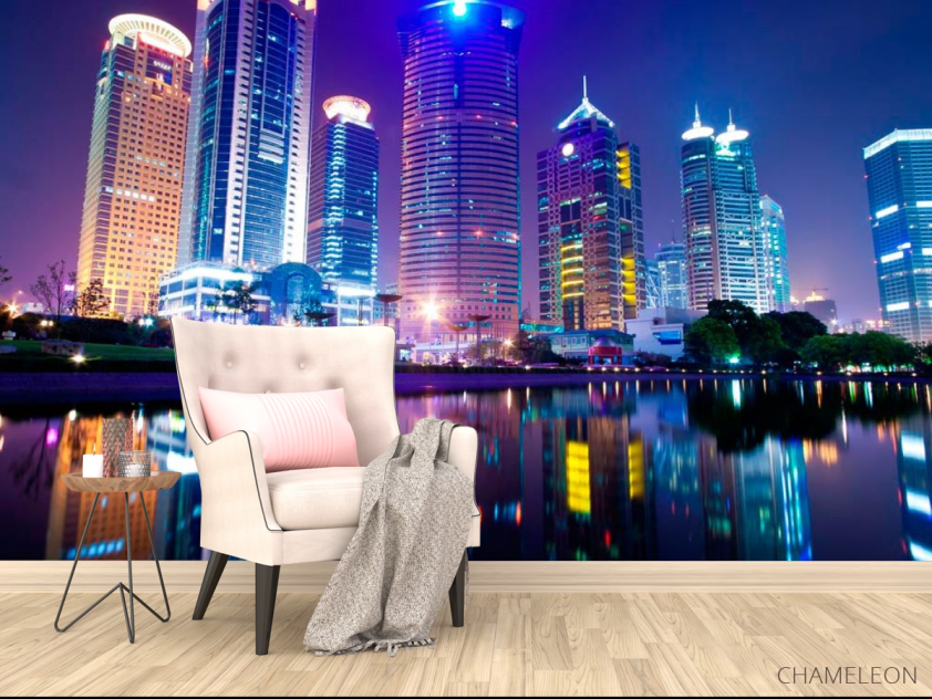 Фотообои Отражение Нью-Йорка в воде - 4