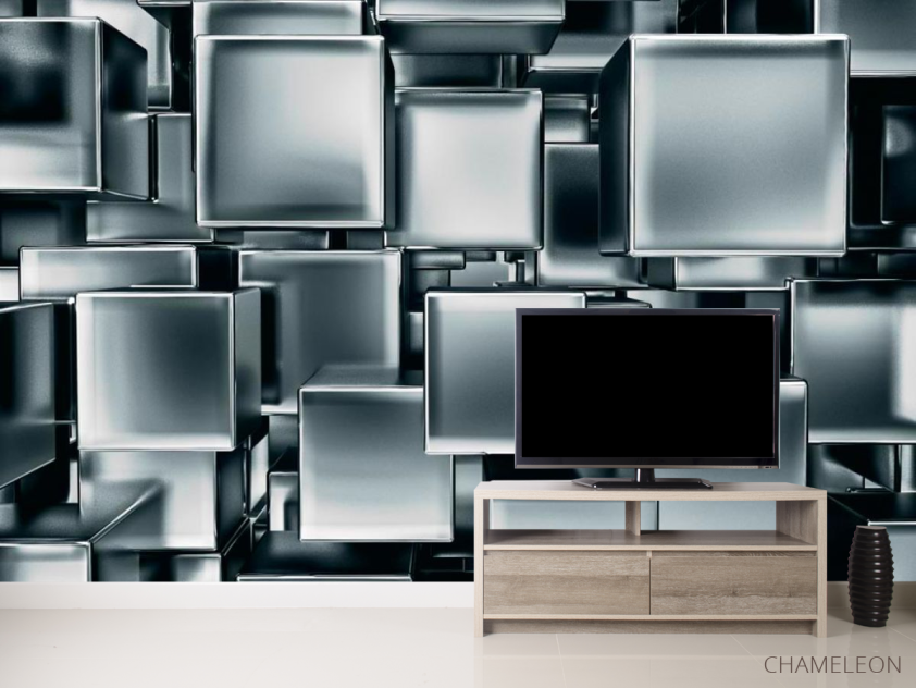 3д фотообои Серые кубы - 2