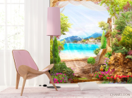 Фотошпалери Вид на берег моря - 4