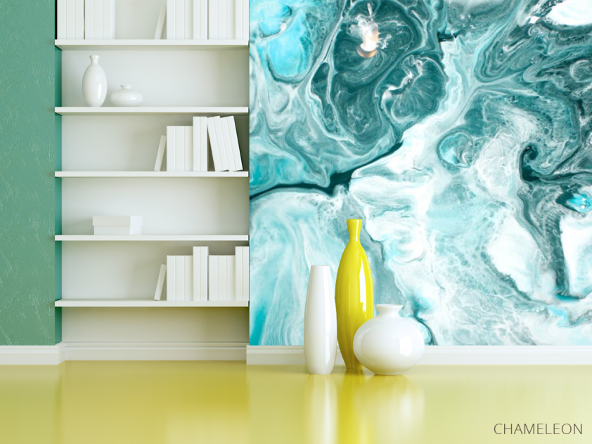 Фотошпалери Fluid art Бірюза - 3