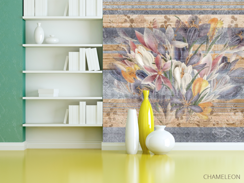 Фотошпалери Крокус на геометричному тлі - 3