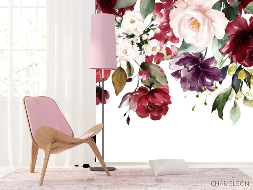 Фотошпалери акварельні квіти - 4