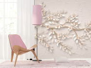 Фотошпалери Керамічна гілка з квітами - 4