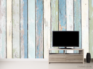 Фотообои вертикальные деревянные голубые - 2