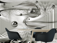 Фотошпалери колони і 3Д сфери - 1