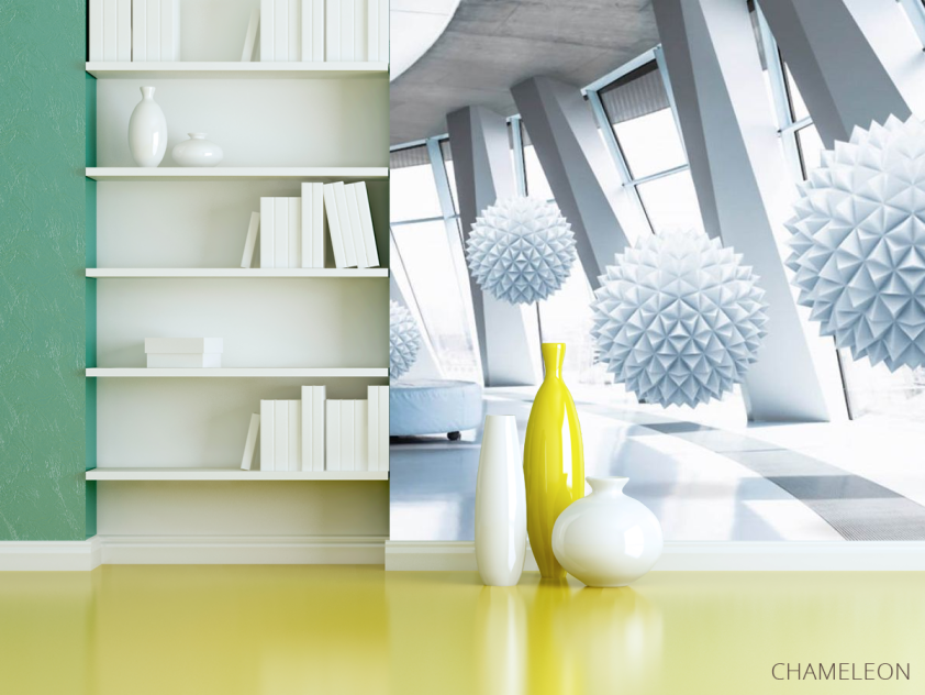 Фотошпалери сфери 3д в кімнаті - 3