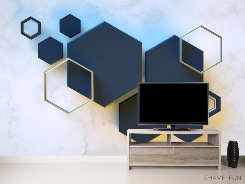 Фотообои Черные шестиугольники - 2