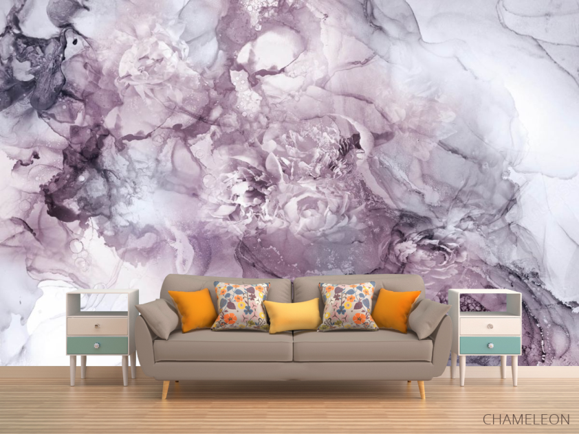 Фотообои Фиолетовый Fluid art - 1