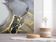 Фотошпалери чорно-білий Fluid art - 2