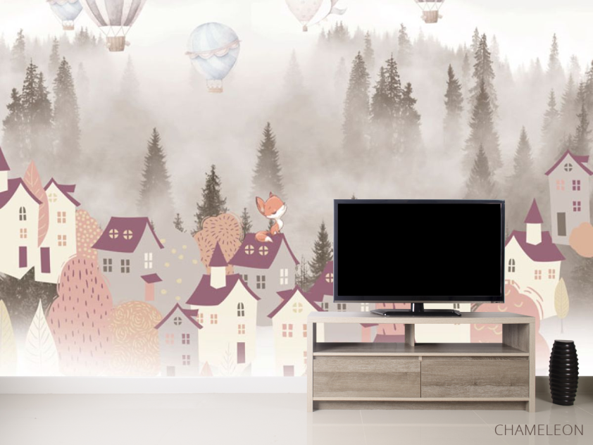 Фотообои Домики на лесной опушке - 2