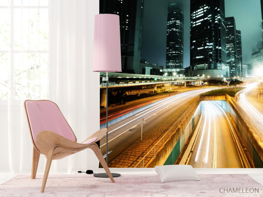 Фотошпалери Світла дорога вночі - 4