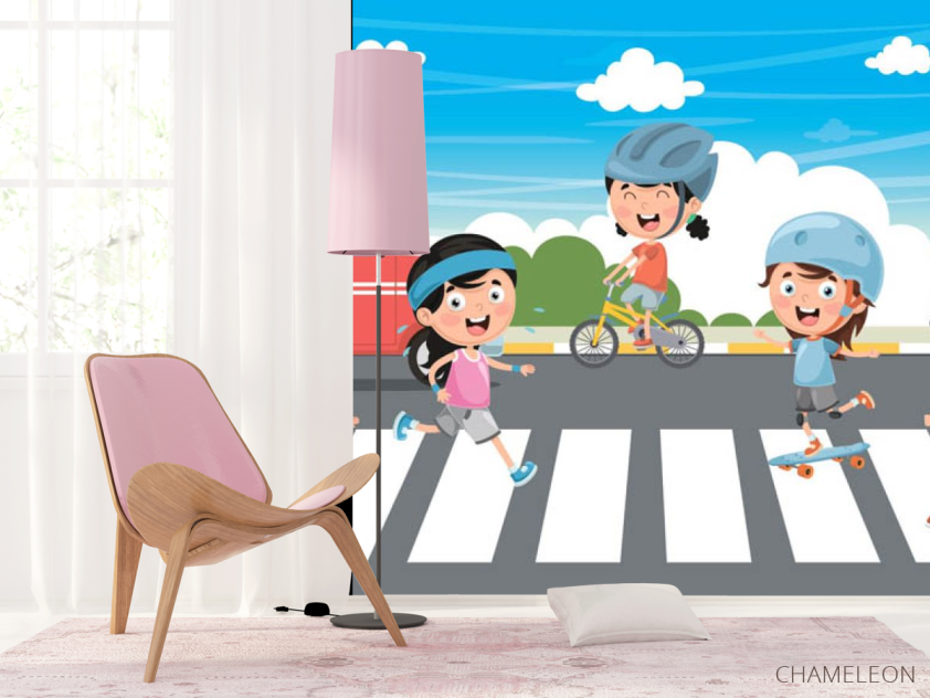 Фотошпалери діти на дорозі - 4