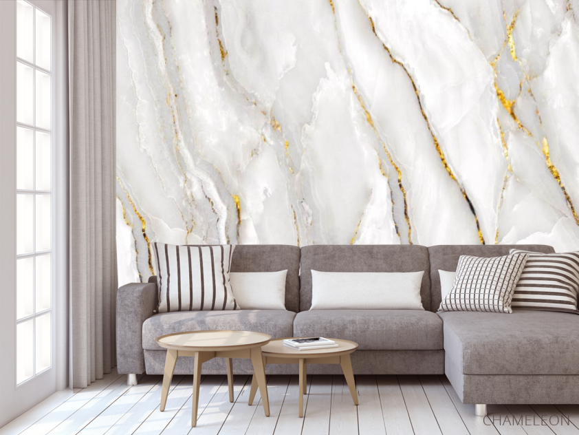 Фотообои Мрамор с золотом - 3