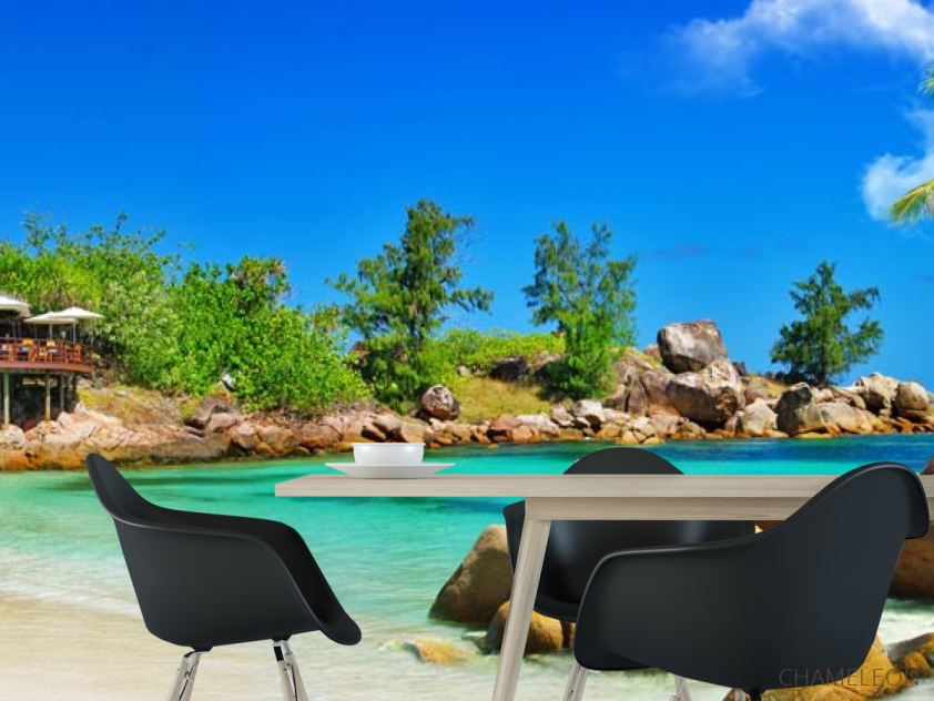 Фотошпалери бунгало на березі - 1