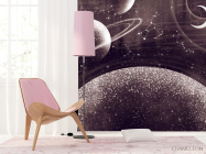 Фотошпалери дизайнерські планети коричневий відтінок - 4