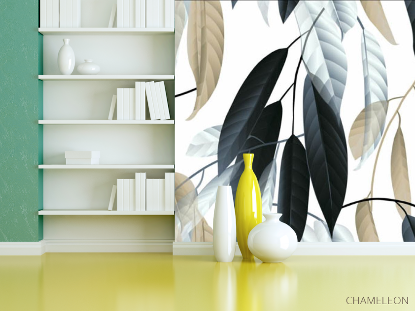 Фотошпалери листя 3д - 3