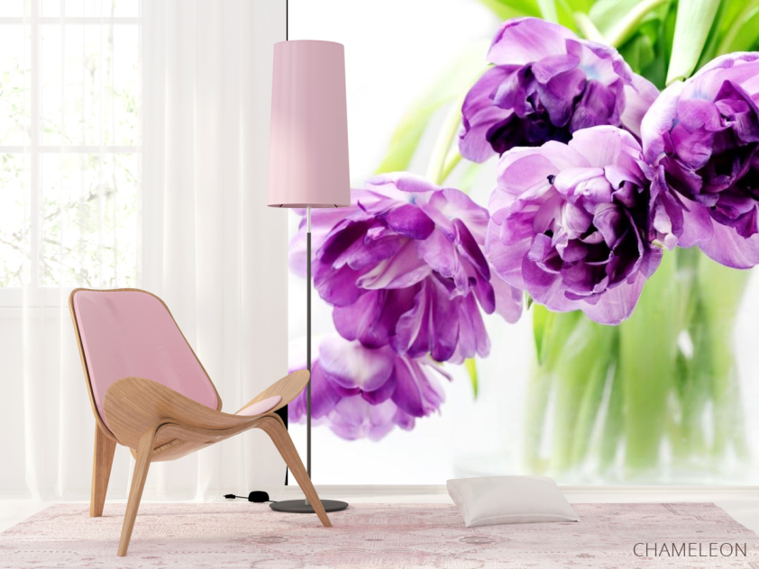 Фотошпалери великі бузкові квіти - 4