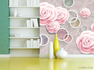 Фотошпалери Рожеві трояндочки 3Д - 3