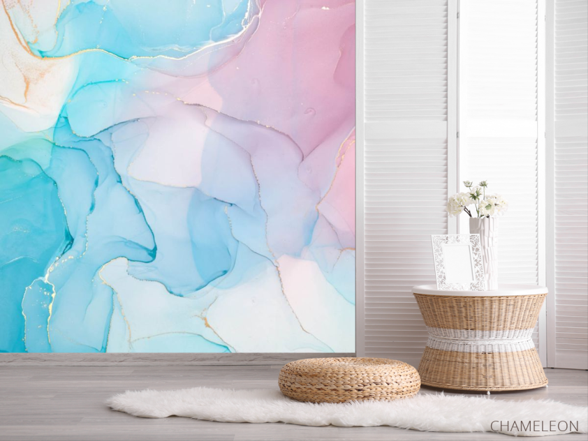 Фотошпалери яскраві Fluid art чорнило - 2