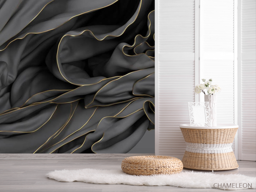 Фотошпалери Чорна Абстракція 3д - 2