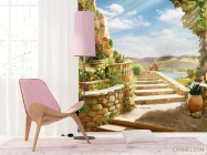 Фотошпалери Сходинки, арка, гори - 4