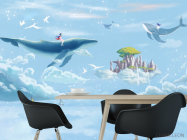 Фотошпалери синій кит - 1