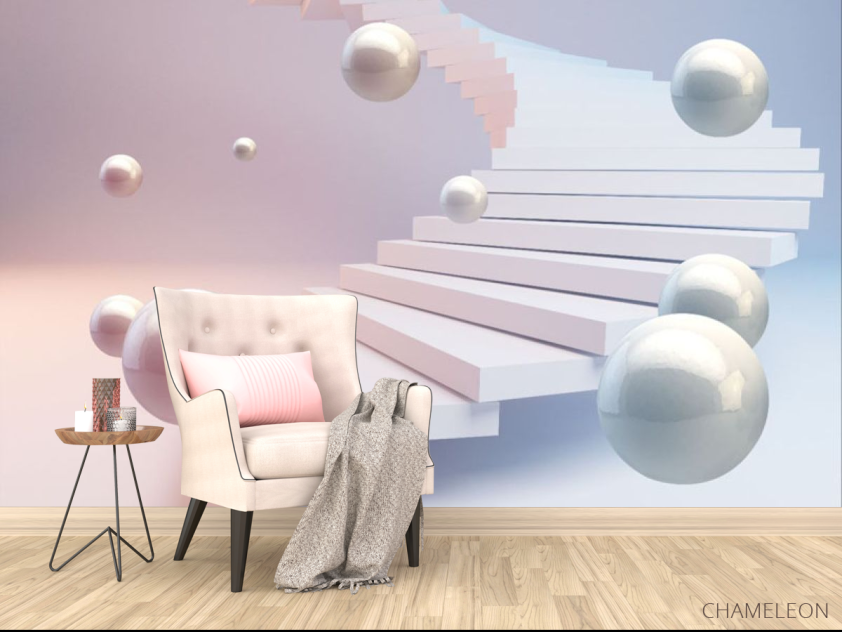 Фотообои 3д пули и розовое небо - 4