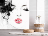 Фотошпалери дівчина аквареллю - 2