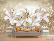 Фотообои Золотые лилии 3d - 1