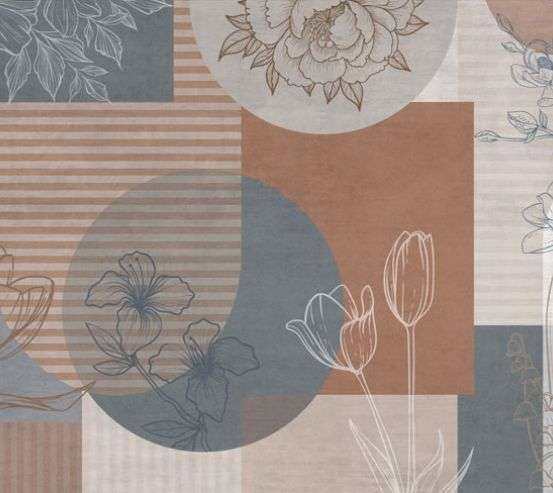 Фотошпалери Векторні квіти на тлі геомтерії. Фотошпалери Векторні квіти на тлі геомтерії. 34330