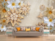 Фотообои 3D цветы - 1