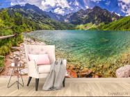 Фотообои камни, горы и озеро - 4