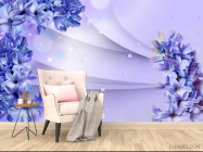 Фотообои Фиолетовые гиацинты 3д - 4