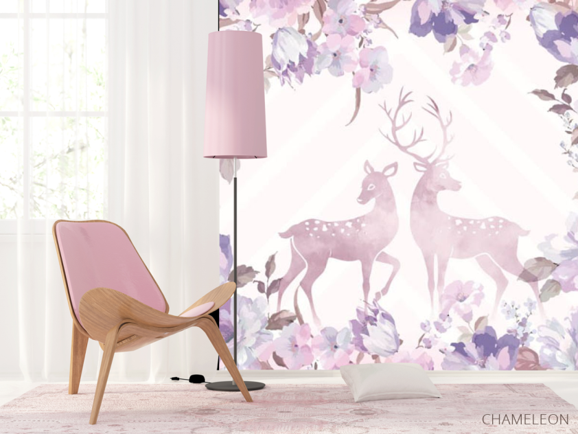 Фотошпалери квіти і Олені - 4