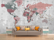 Фотообои Карта на бетоне - 1