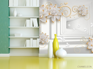 Фотошпалери 3D брошки і тунель - 3