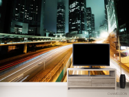 Фотообои Светлая дорога ночью - 2