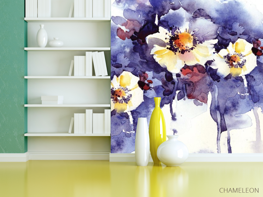 Фотошпалери Акварельні квіти - 3