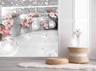 Фотошпалери Тонель з рожевою сакурою - 2