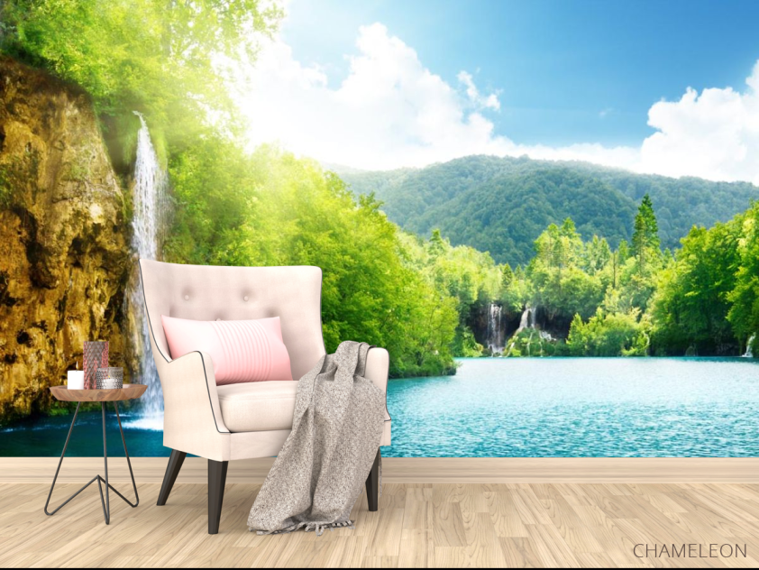 Фотообои водопад в горах - 4