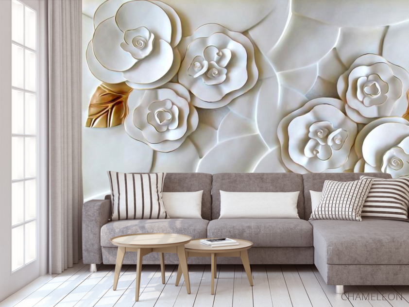 Фотообои 3д цветы - 3