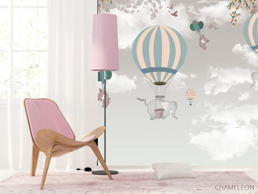 Фотообои Слон на воздушном шаре - 4