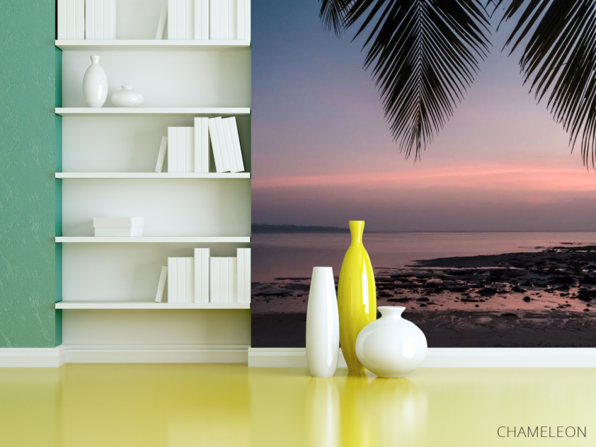 Фотошпалери захід під пальмою - 3